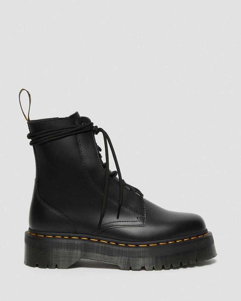 Men's Dr Martens Jarrick Smooth Leather Platform Boots Black | AU 563CTV